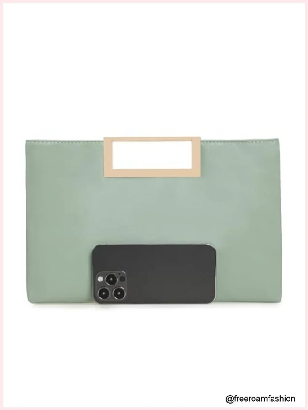 Vegan Leather Convertible Clutch Purse with Chain Strap
